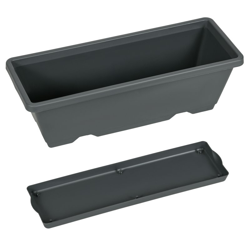 Outsunny Vertical Raised Garden Bed with 5 Removable Tray, Indoor Outdoor Elevated Plant Stand Grow Container for Vegetable Flowers Herbs, Charcoal Grey