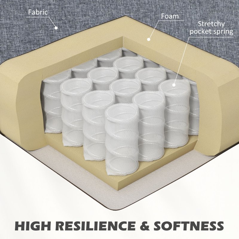 HOMCOM Modern Wingback Living Room Chair, Upholstered PU Leather Accent Armchair,  Single Sofa Chair with Lounge Seat and Wood Legs for Bedroom/Office/Reading Spaces