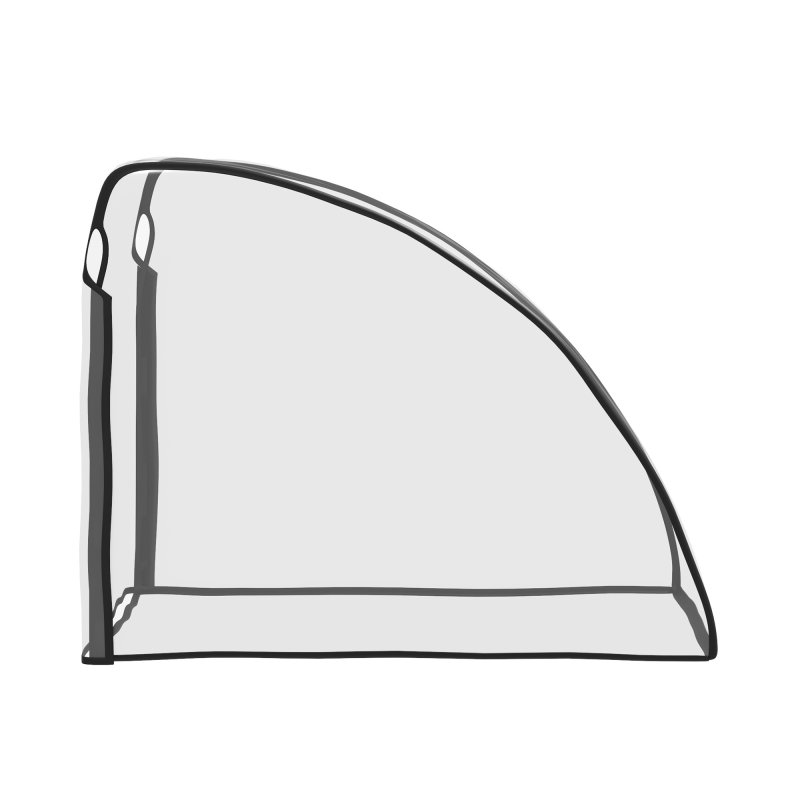 HOMCOM Baby Bike Trailer Cover, Waterproof Bicycle Trailer Storage Cover, Anti Dust Rain Snow, Cold Wind, 76 x 61 x 61 cm