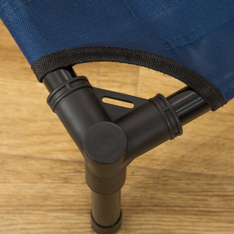 PawHut Raised Dog Bed Cat Elevated Lifted Puppy Pet Elevated Cot Portable Camping Basket - Blue (Medium)