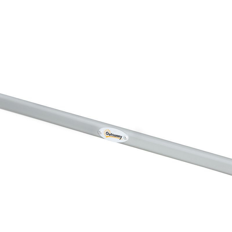 Outsunny Sun Lounger Steel Frame Outdoor Folding Chaise Texteline Lounge Chair Recliner with Headrest & 7 Levels Adjustable Backrest, Black