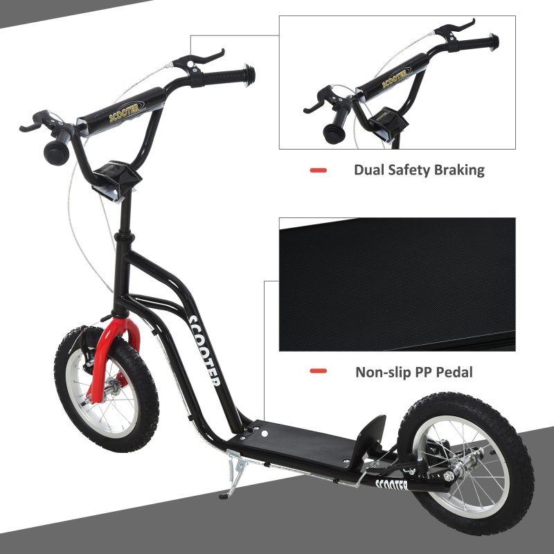 HOMCOM Stunt Scooter, Kids Scooter, 12" Wheels