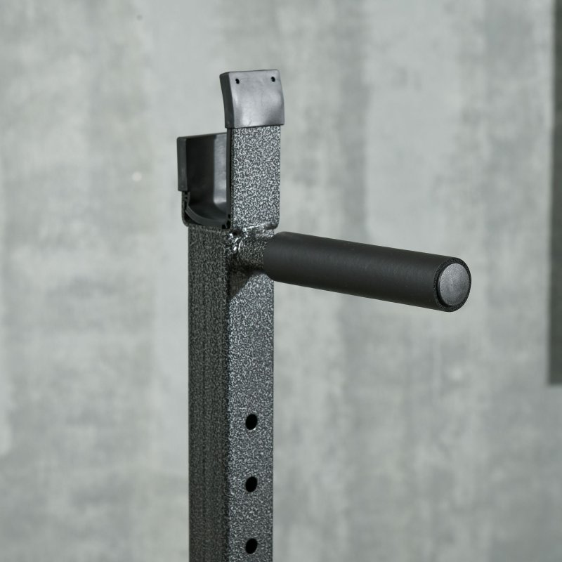 SPORTNOW Heavy-Duty Squat Rack, Adjustable Barbell Rack with Dip Station, Multi-Function Weight Lifting, for Home, Gym, Max Load 150kg - Black