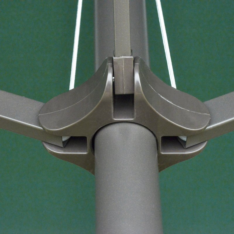 Outsunny 4.6m Garden Parasol Double-Sided Sun Umbrella Patio Market Shelter Canopy Shade Outdoor with Cross Base - Dark Green