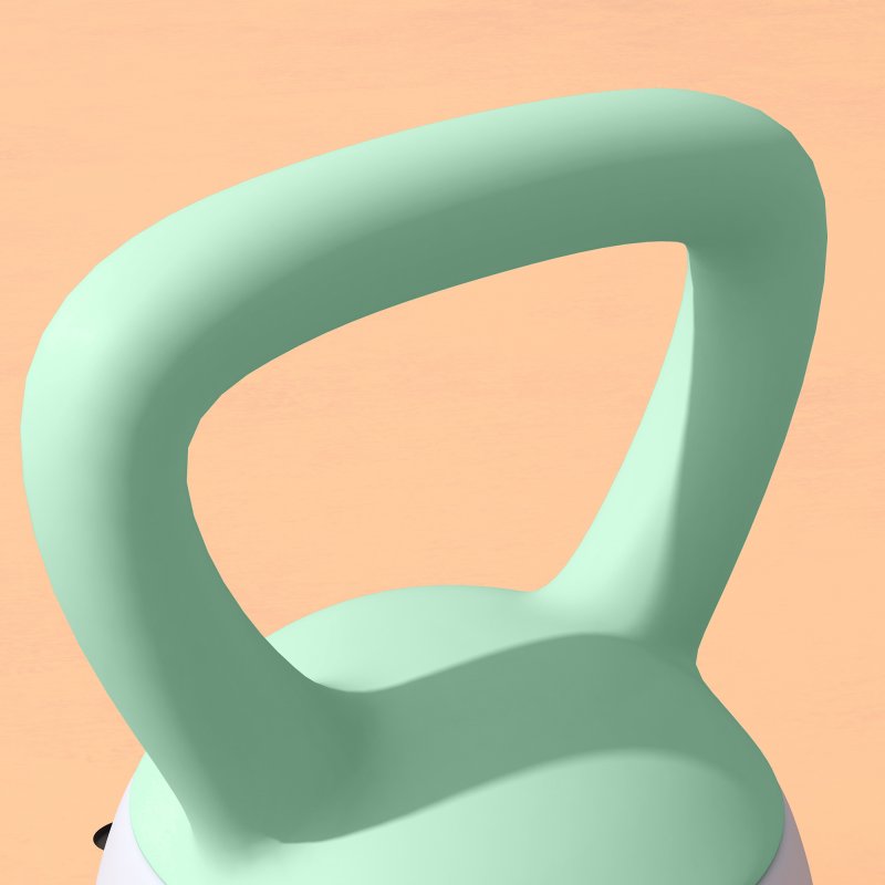 SPORTNOW Soft Kettlebell, 4kg Kettle Bell with Non-Slip Handle for Home Gym Weight Lifting and Strength Training, Grey and Green