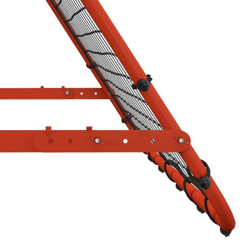 HOMCOM Football Rebounder Net, Adjustable Kickback Target Goal Teens Adults Training Aid for Multi-Sports Practise, Red