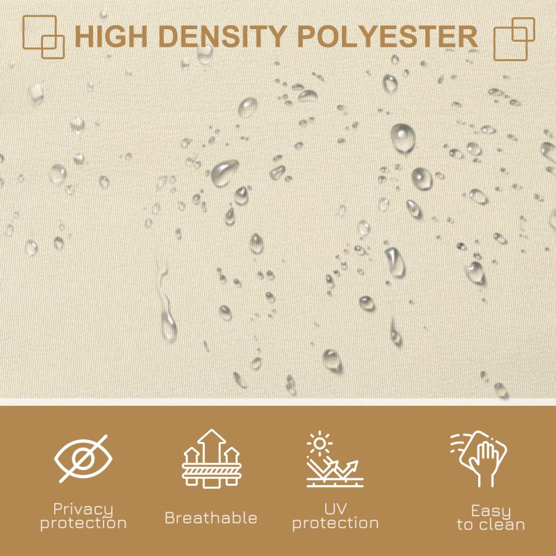 Outsunny Retractable Sun Side Awning Screen Fence Patio Garden Wall Balcony Screening Panel Outdoor Blind Privacy Divider (3x1.8M, Cream White)