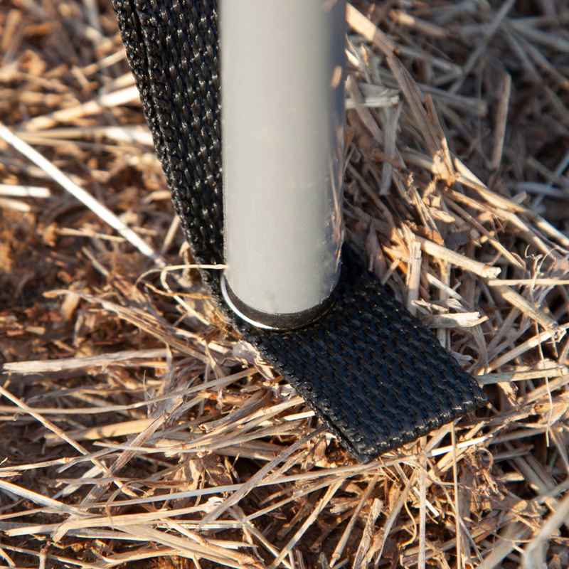 Outsunny 4 Pole Camping Windbreaks, Beach Wind Shield Shelter with Carry Bag and Steel Poles, Outdoor Caravan Privacy Shield, 540cm x 150cm, Grey and White