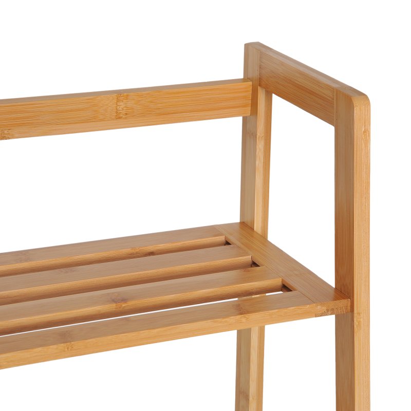 HOMCOM Bamboo Ladder Shelf, 4-Tier Bookshelf, Freestanding Bookcase for Living Room, Study, Bedroom, Home Office, 48 x 31.5 x 120cm, Natural Wood Effect
