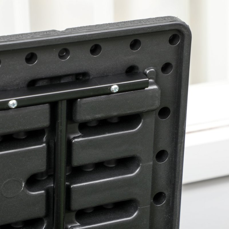 Outsunny 336 Litre Garden Storage Box, Water-resistant Heavy Duty Double Wall Plastic Container, Extra Large Outdoor Garden Furniture Organizer, Deck Cushion Chest with Wheels and Handles, Black