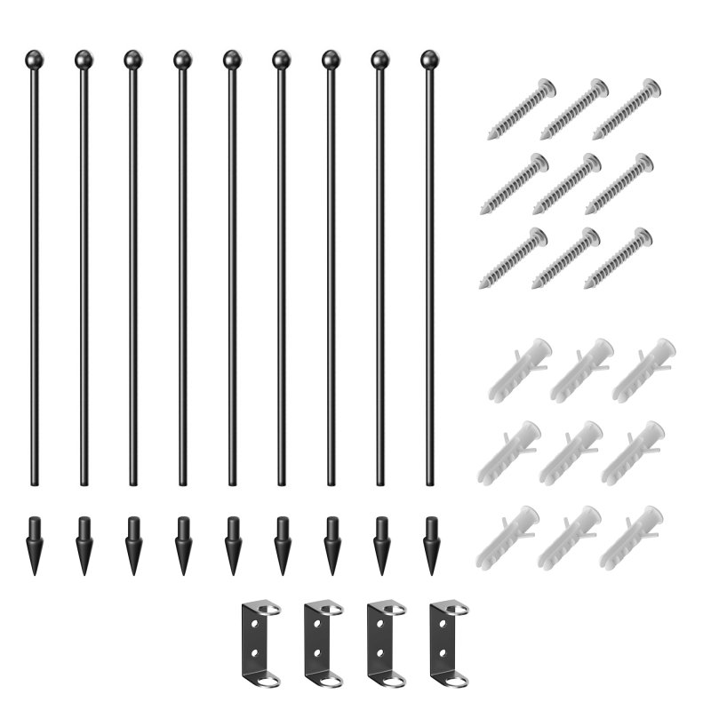 PawHut Heavy Duty Dog Playpen, 8 Panels Dog Pen, 60cm Height Pet Playpen Exercise Pen, with Door, for Small Dogs