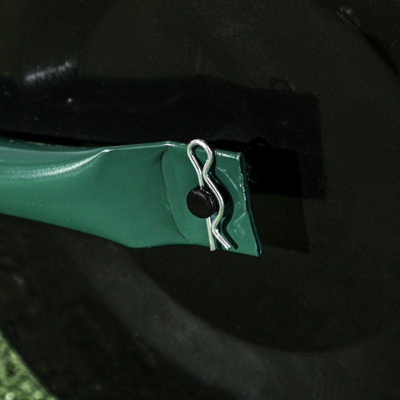 Outsunny Combination Push/Tow Lawn Roller Filled with 38L Sand (62kg) or Water, Great for the Garden 32 x 50cm Roller, Dark Green