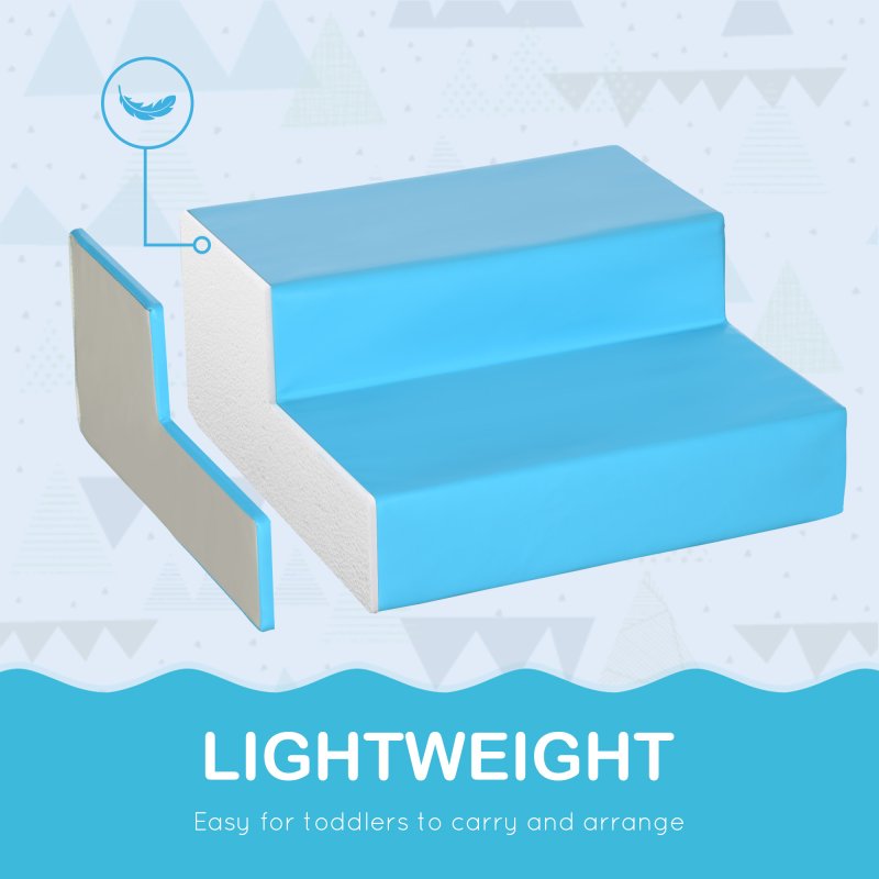 HOMCOM 6 Piece Soft Play Equipment, Kids Foam Blocks Toys for Climb and Crawl, Indoor Activity Play Set Playground for Toddler 1-3 Years Old, Multicoloured