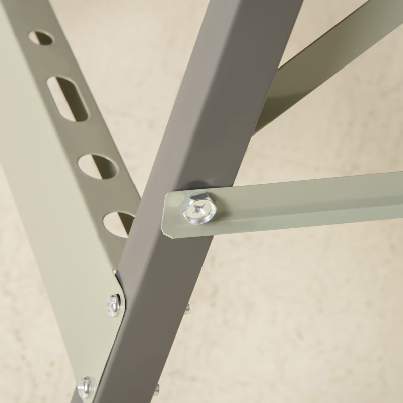 DURHAND 4-in-1 Work Bench, Folding Clamp Table w/ 4 Adjustable Clamping Pegs for DIY Home Garage, Grey