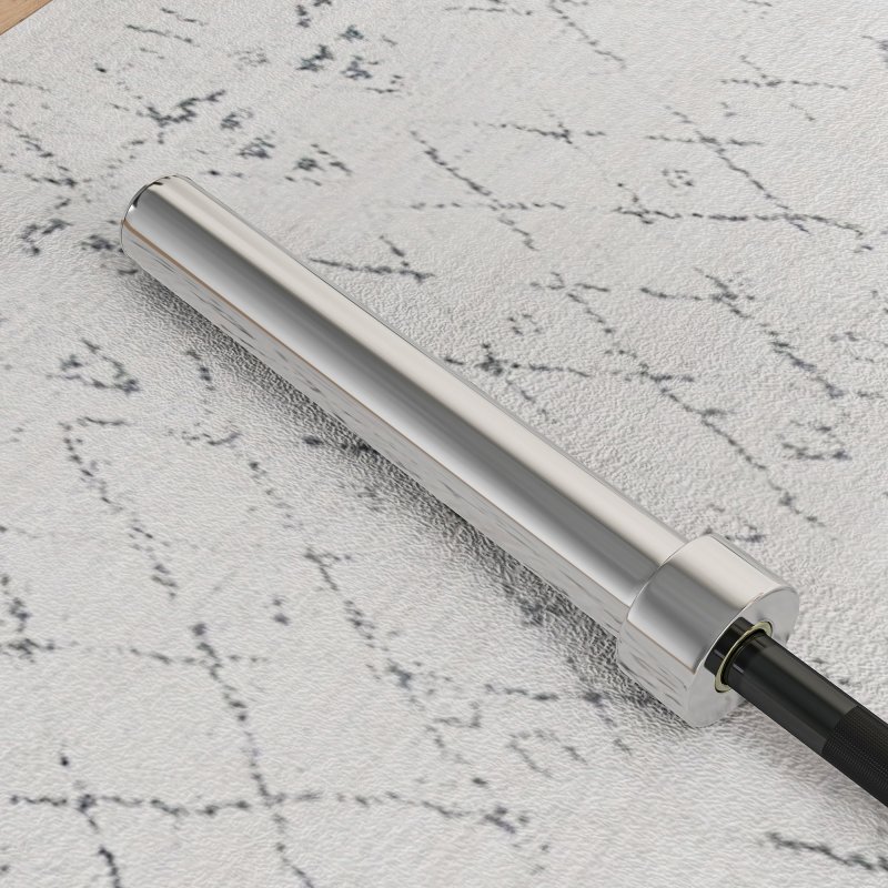 SPORTNOW 7ft 210cm 20kg Barbell Bar with Spring Clips for 5cm Weight Plates, Home Gym Weight Lifting Bar, Up to 200kg