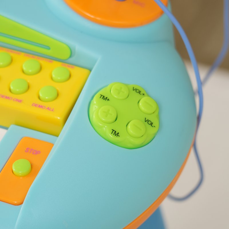 AIYAPLAY Kids Piano, 37 Keys Electronic Keyboard, Children Grand Piano with Microphone, Stool, LED Light, Record & Play Function, Musical Instrument for Kids Ages 3-6 Years, Blue