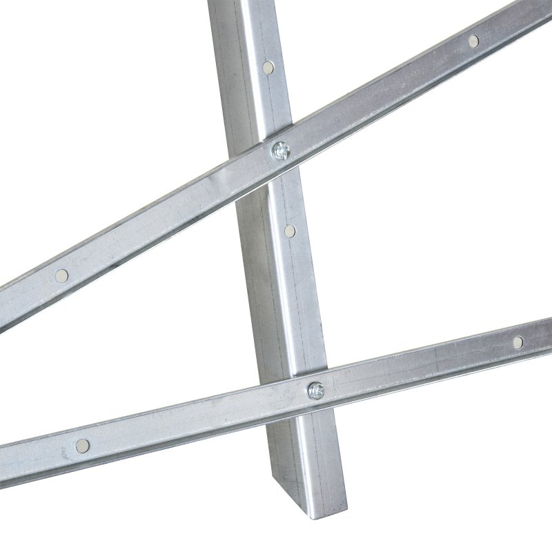 DURHAND Portable Sawhorse Heavy Duty Steel Adjustable Work Support, Foldable Sawhorse Stand 100 kg Weight Capacity, Silver Tone