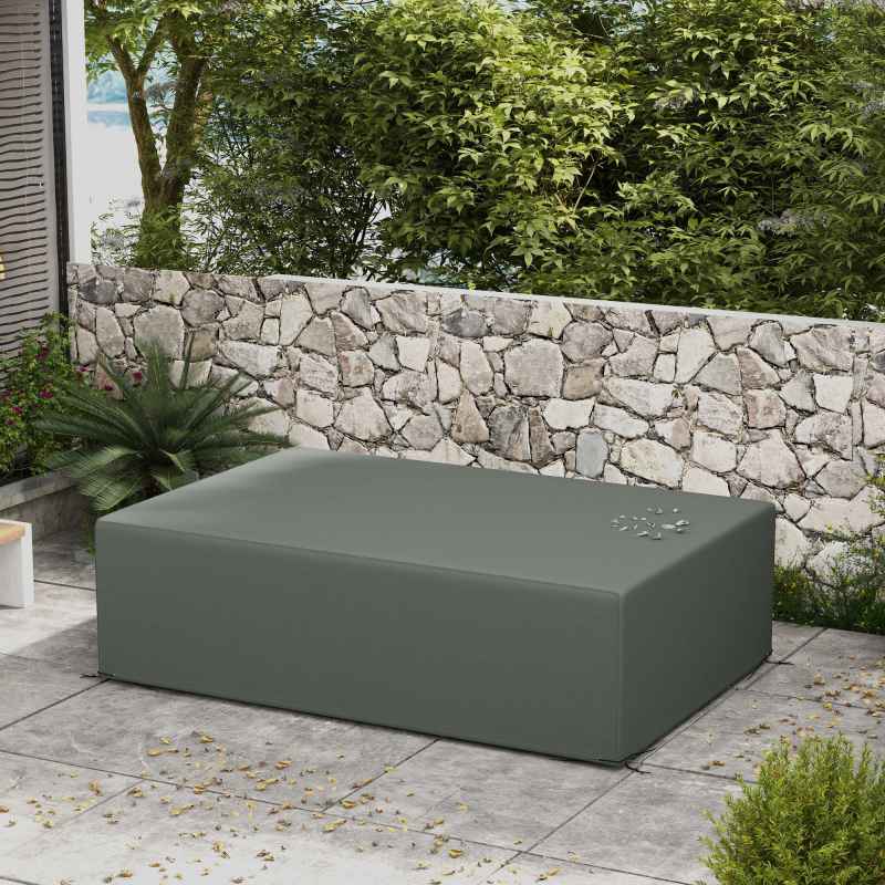 Outsunny Outdoor Garden Furniture Cover Waterproof, Anti-UV 600D Heavy Duty Oxford Fabric Patio Furniture Cover for Rectangular Sofa Table Set, 245 x 165 x 66 cm