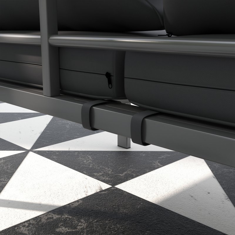 Outsunny Garden Bench with Cushions, 3-Seater Sofa, Aluminium Frame Outdoor Furniture with Backrest, Armrest and Back Cushions, 185 x 66 x 64cm, Grey