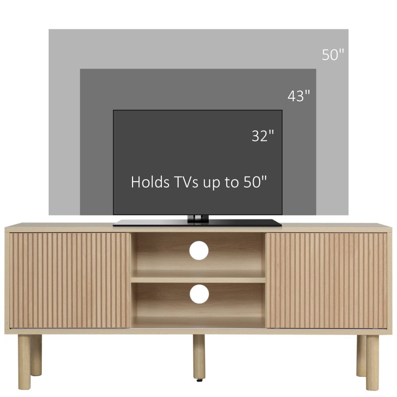HOMCOM TV Stand Cabinet, TV Unit for TVs up to 50