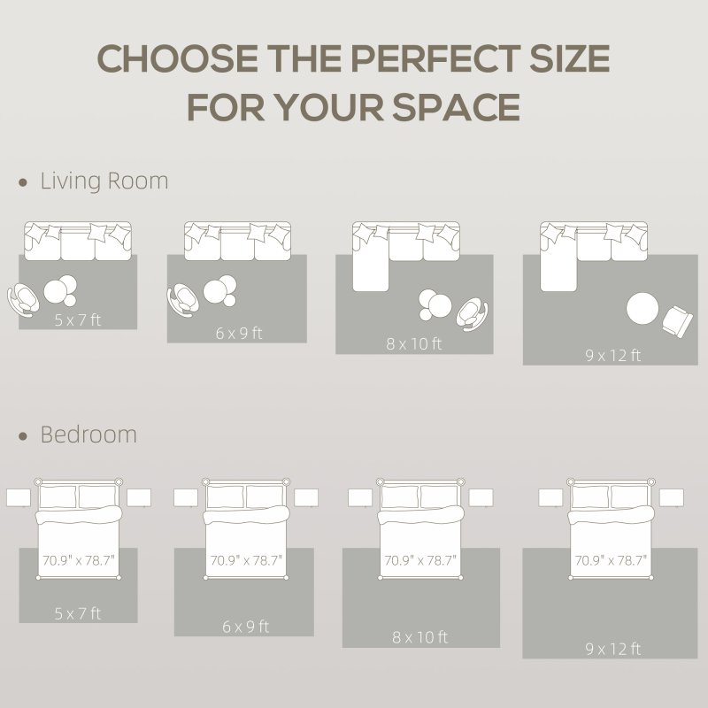 HOMCOM Modern Area Rug, Machine Washable Rug, Allergy-Friendly Floor Carpet for Living Room, Bedroom, Dining Room, Home Office, 170 x 120 cm, Cream White