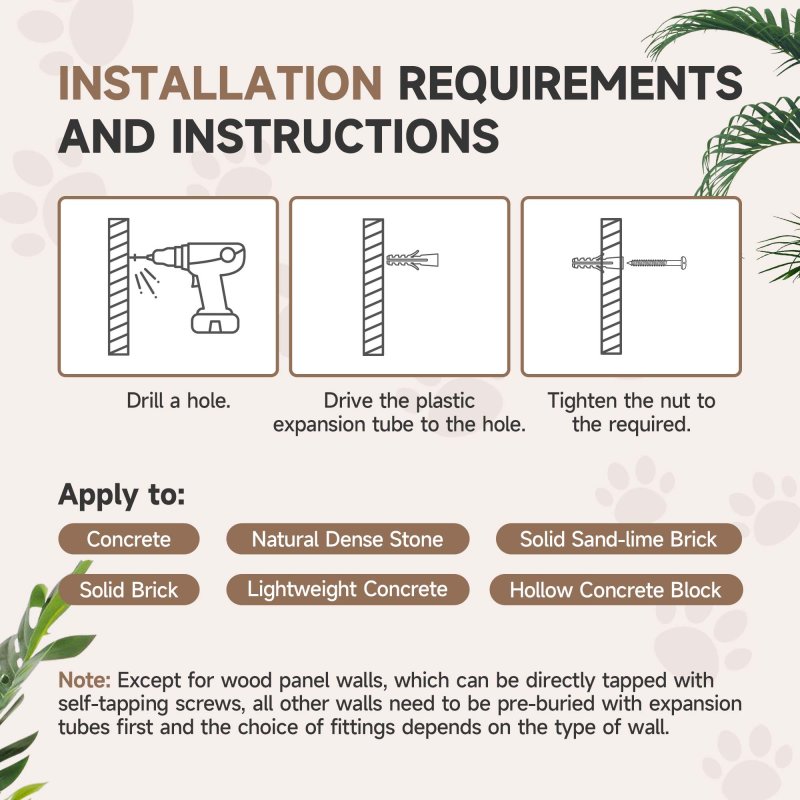 PawHut 4 Piece Cat Shelves, Cat Wall Furniture with Hammock, Scratching Posts, Soft Ladder, Steps, Jump Platforms, for Indoor Kittens - Dark Grey