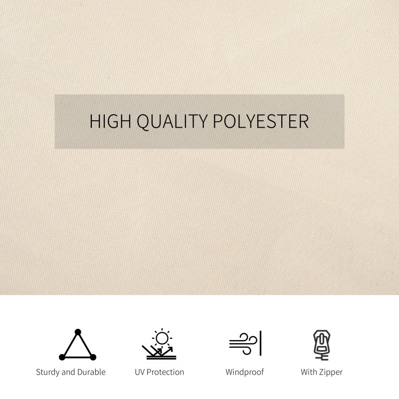 Outsunny 4 Pack Replacement Gazebo Curtains Privacy Panel for Most 3 x 3m Gazebo Canopy Pavillion Outdoor Shelter Sidewalls Accessories Beige