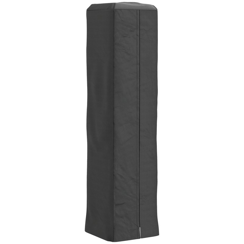Outsunny Heavy Duty Gas Pyramid Patio Heater Cover, Full Length Outdoor Heater Cover Protector, UPF 30+ Oxford Fabric with Zipper, Black