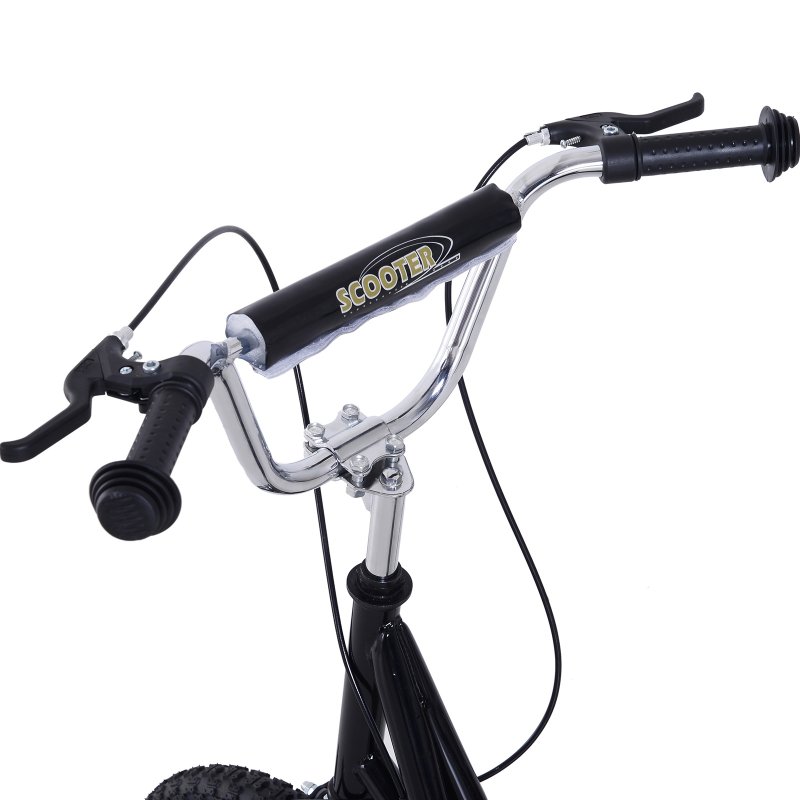 HOMCOM Stunt Scooter, Kids Scooter with 16" Big Wheels, Adjustable Height, Dual Brakes, for Ages 5+ Years, Black