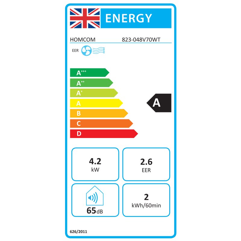 HOMCOM 14000 BTU Portable Air Conditioner, Smart Home WiFi Compatible, 3-in-1 Dehumidifier Cooler Fan, with Sleep Mode, Remote, 24H Timer, Window Venting Kit, A Energy Efficiency, 35m²