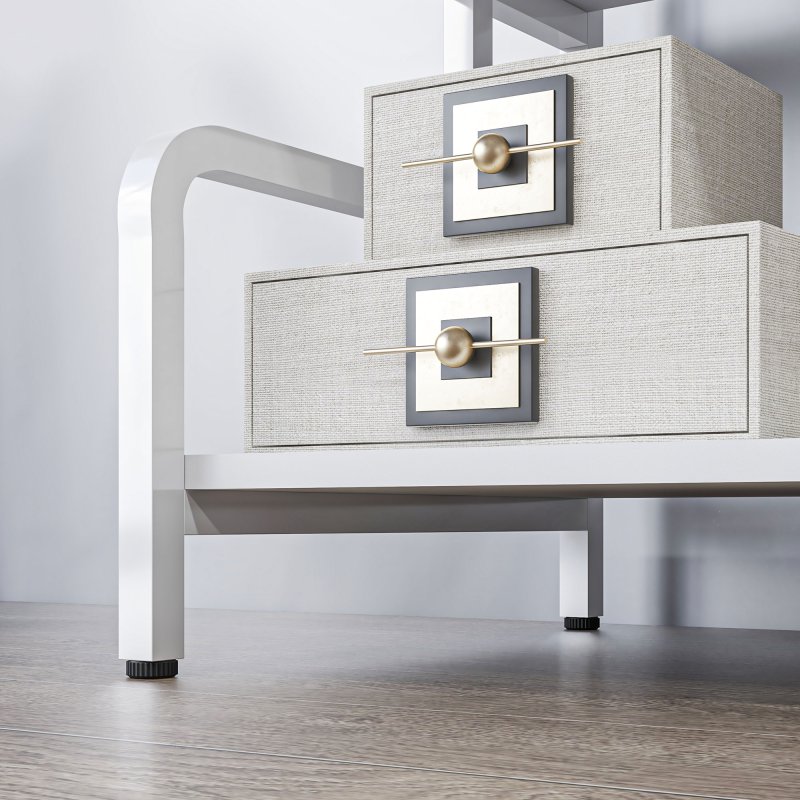 HOMCOM 3-Tier Printer Stand with Storage Shelves, Printer Table, 55 x 40 x 77cm Printer Shelf for Home Office, Study