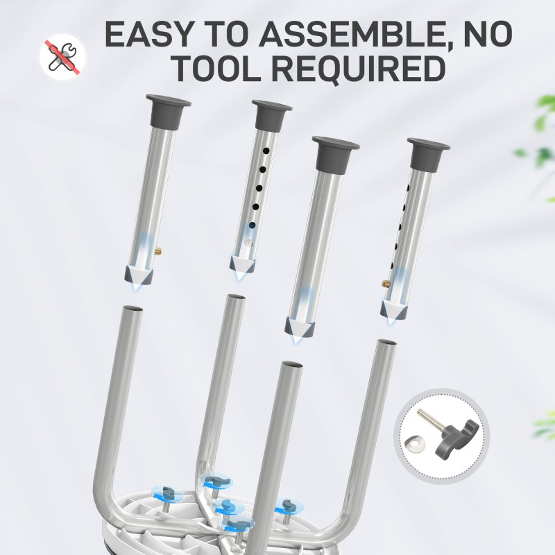 HOMCOM 360° Swivel Seat Bath Shower Stool, Adjustable Height Shower Chair with Aluminium Frame Non-Slip Feet Chair Safe Support Home Assistance, Grey