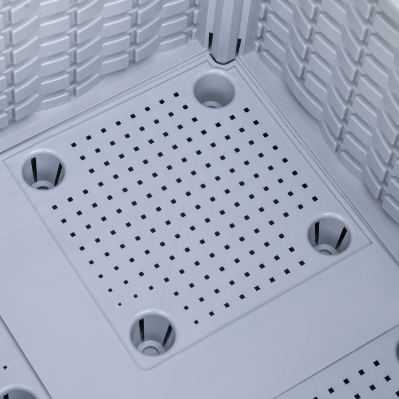 Outsunny Set of 2 26L Garden Raised Bed Elevated Patio Flower Plant Planter Box PP Vegetables Planting Container, Grey