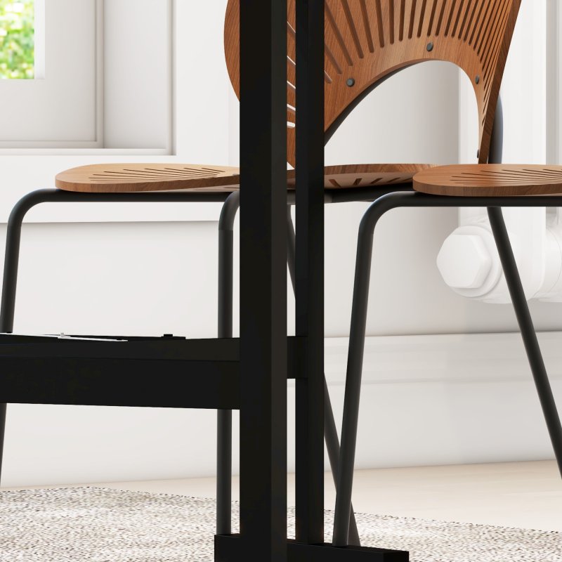 HOMCOM Mobile Drop Leaf Table, Folding Dining Table with 6 Wheels & Brakes, Kitchen Table for Small Spaces, Grey Marble Effect