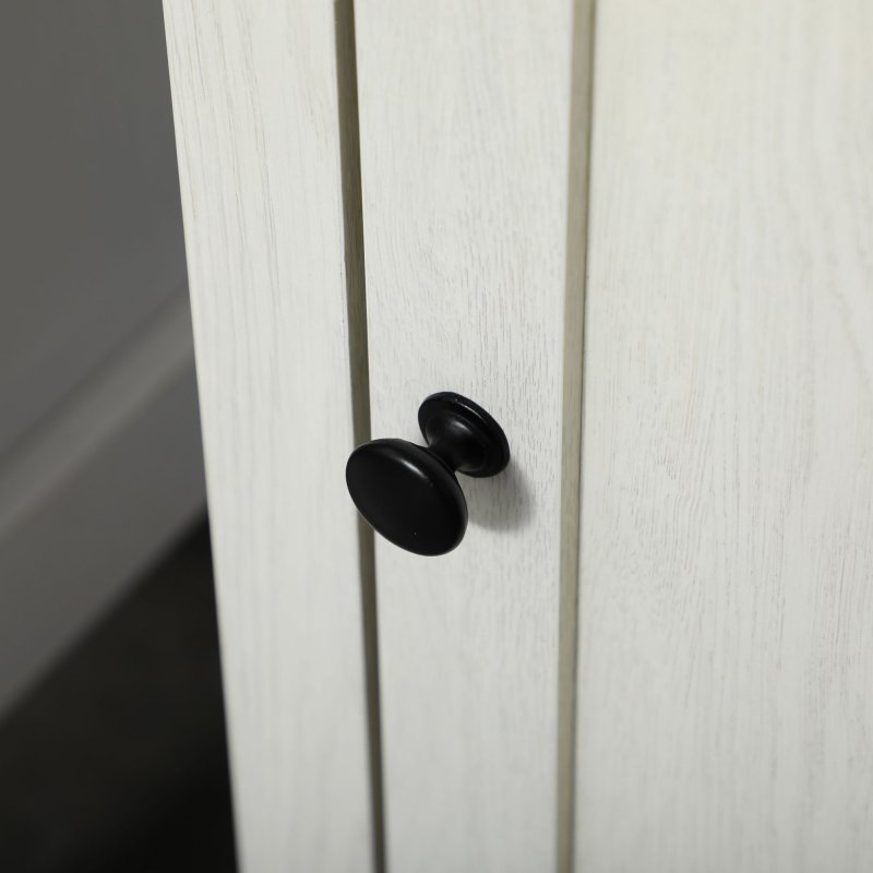 kleankin Tall Bathroom Floor Cabinet, Free Standing Storage Cupboard with Door and Adjustable Shelves for Kitchen, Living Room, White