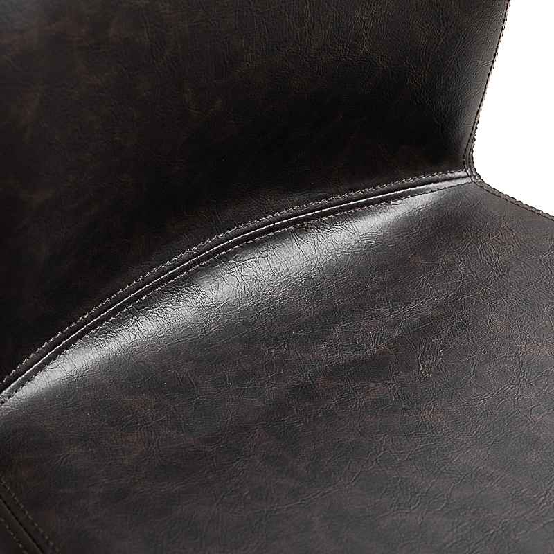 HOMCOM Bar Stools Set of 2, Faux Leather Breakfast Barstools with Backrest and Footrest, Bar Chairs for Kitchen, Dining Room, Dark Brown