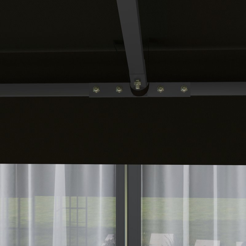 Outsunny 3 x 3(m) Gazebo Canopy Replacement Cover, Garden Gazebo Roof Replacement with Drain Holes, Water Resistant PVC Coating, 370g/ UPF30+, TOP COVER ONLY