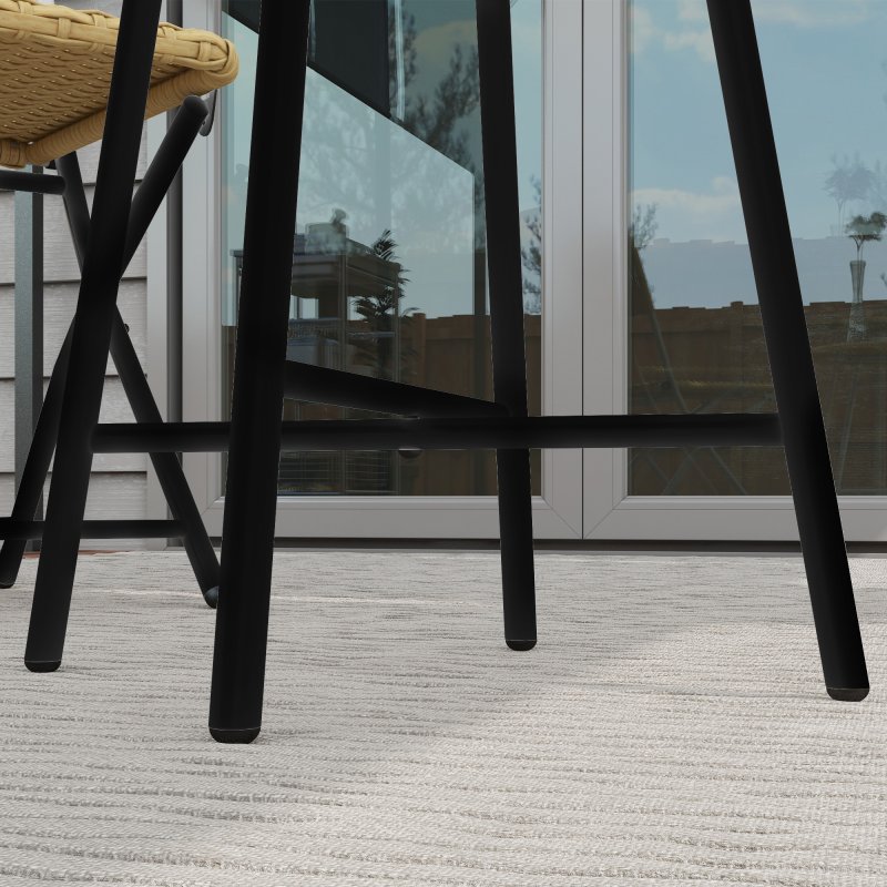 Outsunny Outdoor Coffee Table, Garden PE Rattan Side Table with Plastic Wood Table Top, X-Shape Support for Indoor, Outdoor, Balcony, Patio, Natural Wood Finish