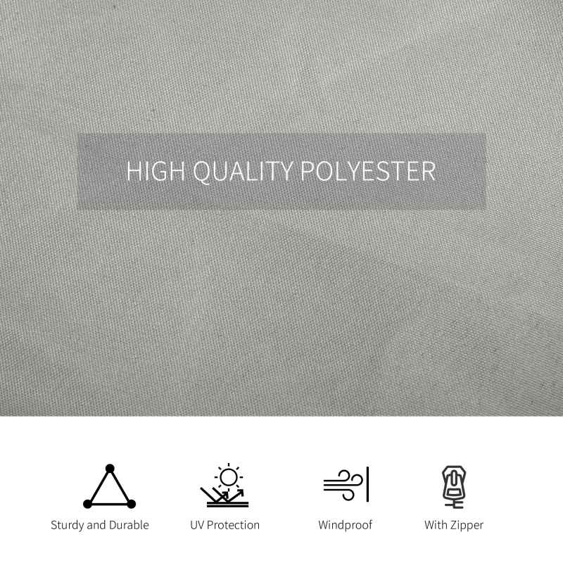 Outsunny 4 Pack Replacement Gazebo Curtains Privacy Panel for Most 3 x 3m Gazebo Canopy Pavillion Outdoor Shelter Sidewalls Accessories Light Grey