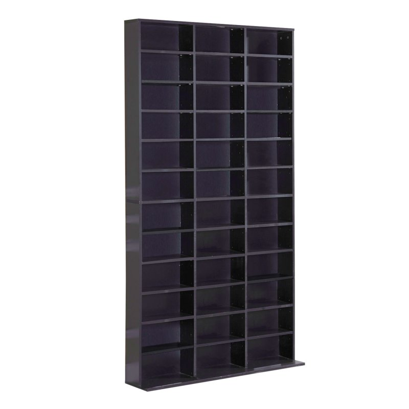 HOMCOM 1116 CD/ 528 DVD Storage Shelf Rack Media Storage Unit Shelves Racks Wooden Display Unit with 10 Adjustable Shelves