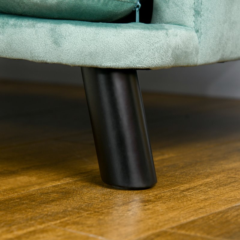 PawHut Dog Sofa for Medium, Large Dogs, Shell Shaped Pet Couch Bed with Legs, Cushion, Washable Cover - Green