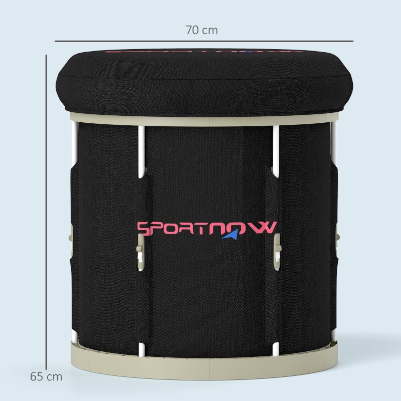 SPORTNOW Ice Bath Tub Outdoor, 210L Portable Cold Water Therapy Tub, Recovery Cold Plunge Pool with Lid, Cover, Carry Bag for Athletes, Black