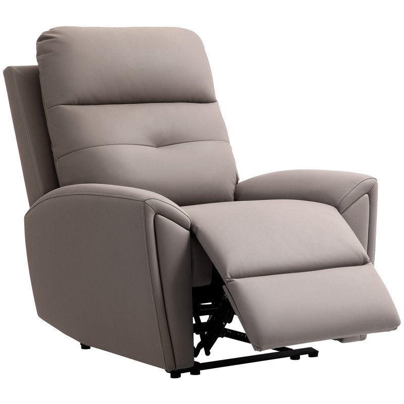 HOMCOM Recliner Armchair, Manual Reclining Chair with Adjustable Leg Rest and Reclining Functions, Modern Microfibre Overstuffed Lounge Seating for Living Room, Bedroom, Grey