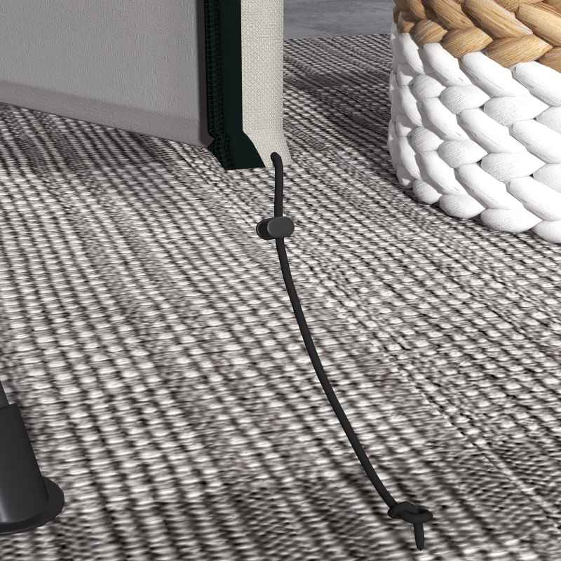 Outsunny 3 Seater 600D Oxford Patio Swing Chair Cover Outdoor Garden Furniture Rain Protection Protector Waterproof Anti-UV, 177 x 114 x 152cm, Light Grey