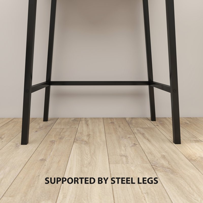 HOMCOM Dressing Table with Flip-Up Mirror, 16 Small Compartments, Industrial Vanity Desk, Makeup Desk with Steel Legs for Bedroom, Natural Wood Effect