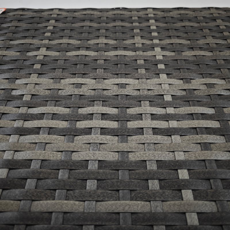 Outsunny Foldable Outdoor Side Table, Rattan Garden Coffee Table with Steel Frame, Space Saving Bistro Garden Furniture for Patio, Balcony, 60 x 41 x 41 cm, Mixed Grey