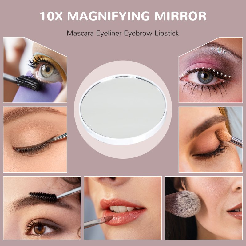 HOMCOM Hollywood Vanity Mirror with Lights, Large 80x62 cm Lighted Makeup Mirror with 3 Colour, 18 LED Bulbs, 10X Magnifying, USB Charging Port, Touch Screen, Tabletop or Wall Mounted Design, White