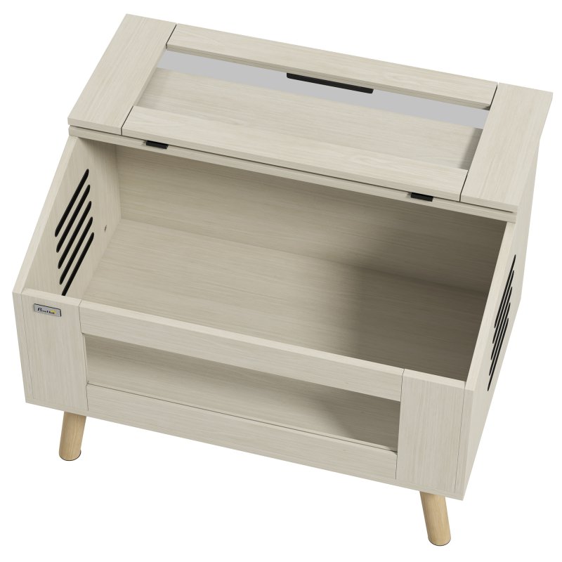 PawHut 111L Reptile Vivarium Terrarium with Tempered Glass Windows, Openable Top for Snake Lizards, Horned Frogs, Chameleons, Hamsters, Gerbils, 80 x 50 x 60cm