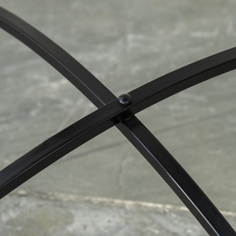 Outsunny 60 cm Mosaic Garden Table, Small Round Outdoor Side Table with Ceramic Top, Plant Stand for Patio, Balcony, Grey and Green