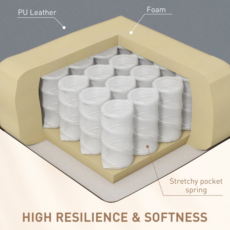 HOMCOM Massage Recliner Chair with 8 Vibration & Heat, PU Leather Recliner Armchair with Cup Holders and Side Pockets, Manual Reclining Chair with Remote, 360° Swivel, Rocking, Light Grey